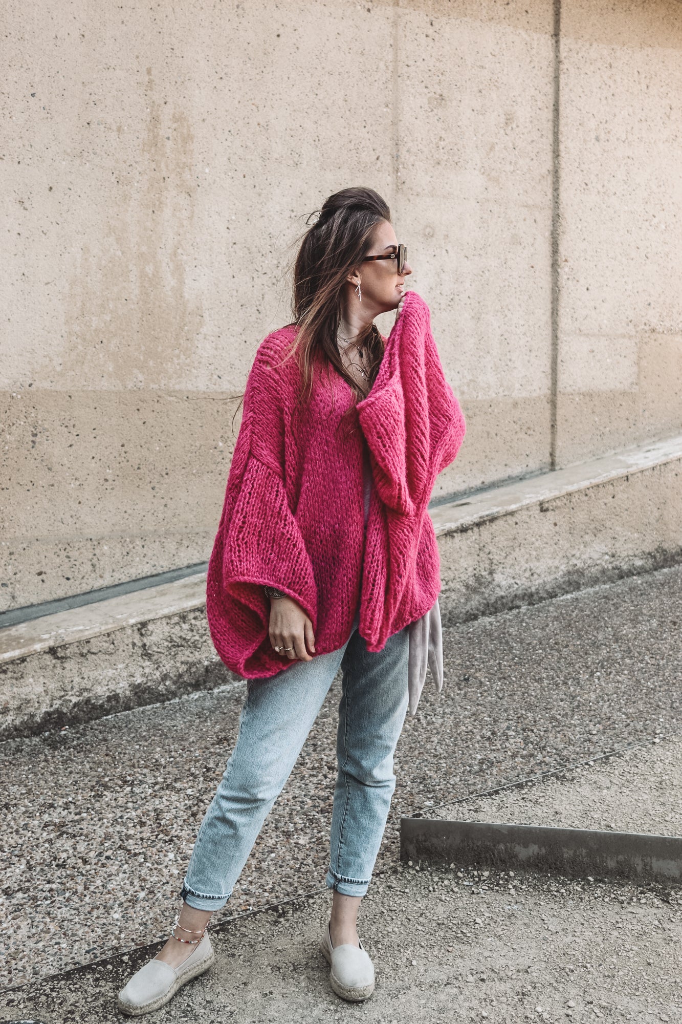 Breipatroon KNITTED KIMONO - oversized kimono met wijde mouwen