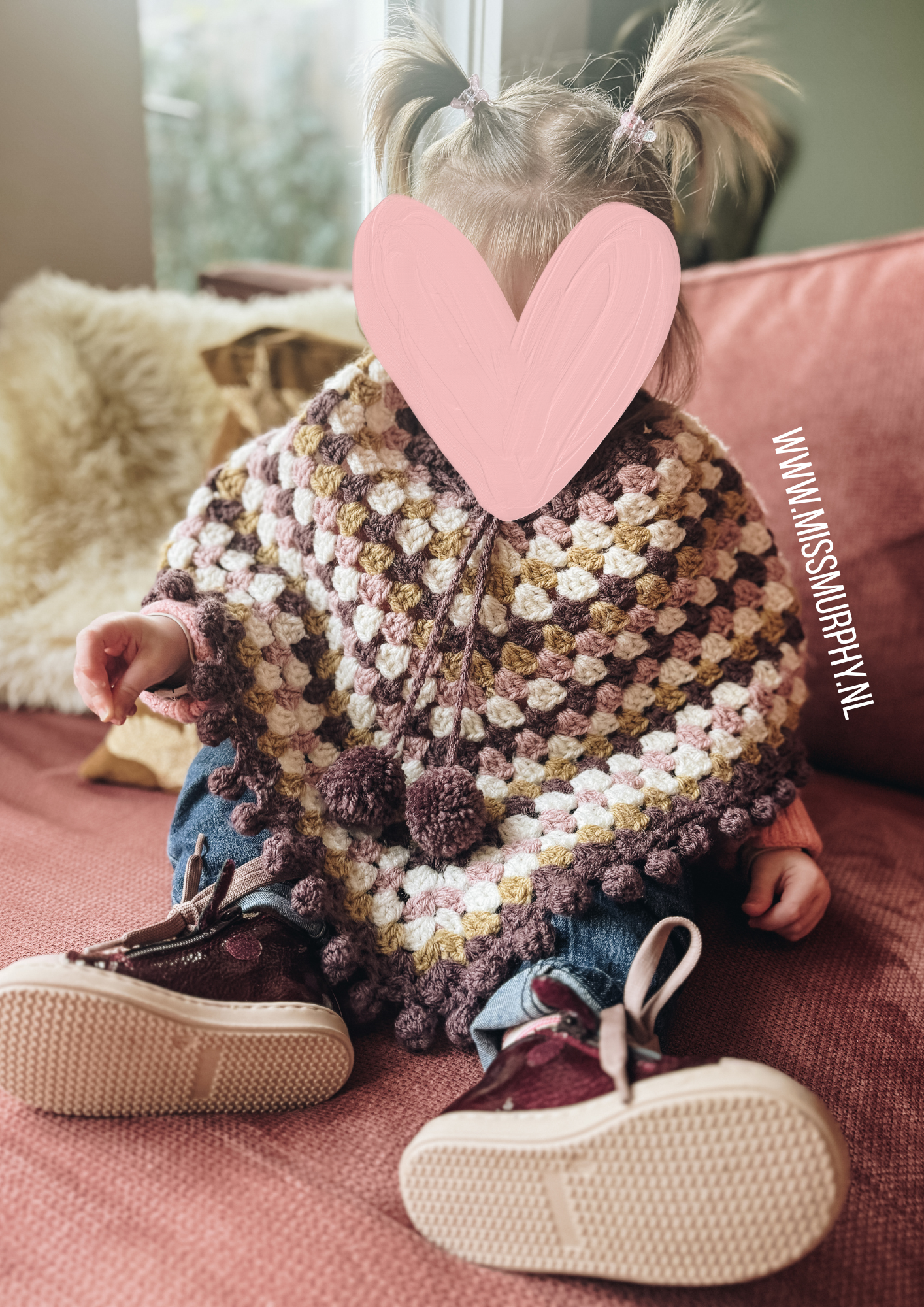 Haakpatroon PIPPA PONCHO - poncho voor peuter/kleuter/kind