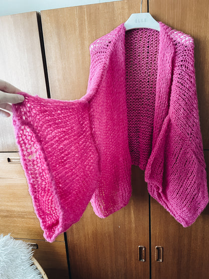 Breipatroon KNITTED KIMONO - oversized kimono met wijde mouwen