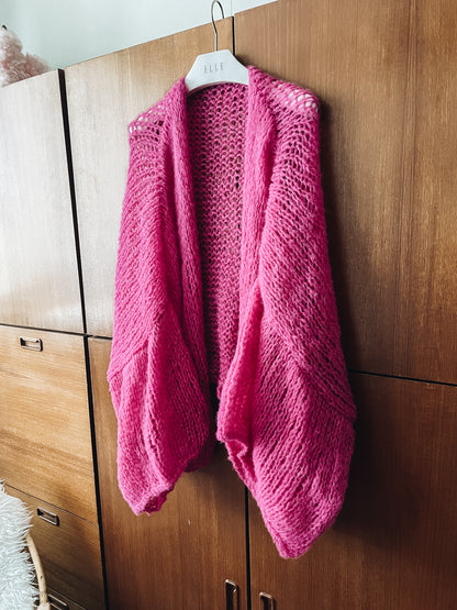 Breipatroon KNITTED KIMONO - oversized kimono met wijde mouwen
