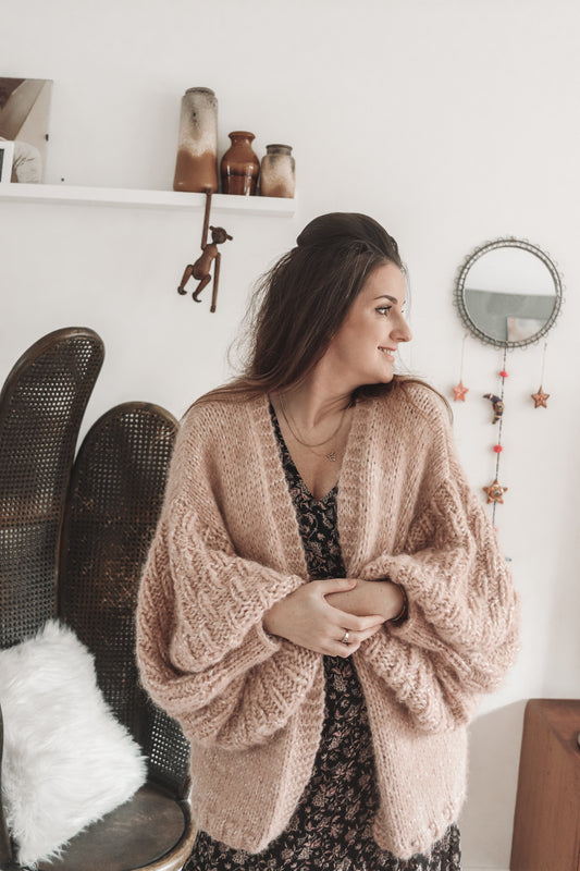 Knitting pattern TEARDROP CARDIGAN - oversized chunky cardigan with special sleeves