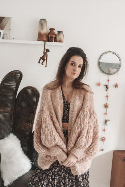 Knitting pattern TEARDROP CARDIGAN - oversized chunky cardigan with special sleeves