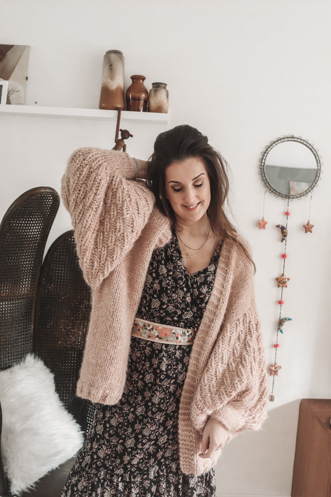 Knitting pattern TEARDROP CARDIGAN - oversized chunky cardigan with special sleeves
