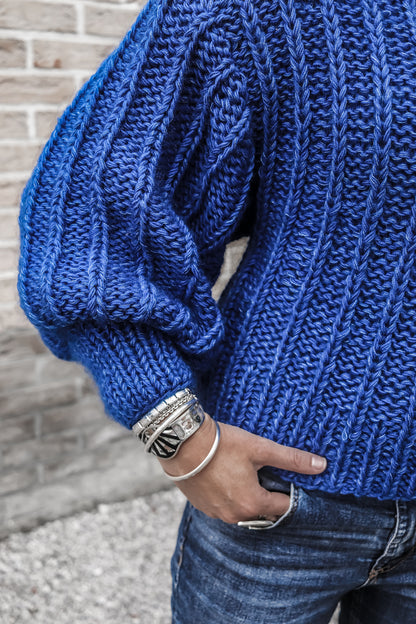 Knitting pattern NETTIE SWEATER - oversized chunky sweater with special sleeves