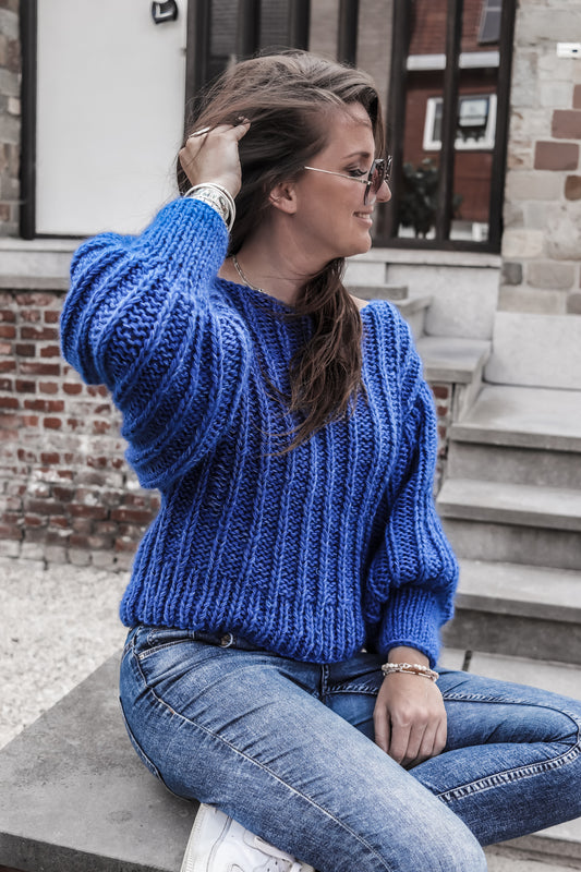 Breipatroon NETTIE SWEATER - oversized chunky trui met speciale mouwen