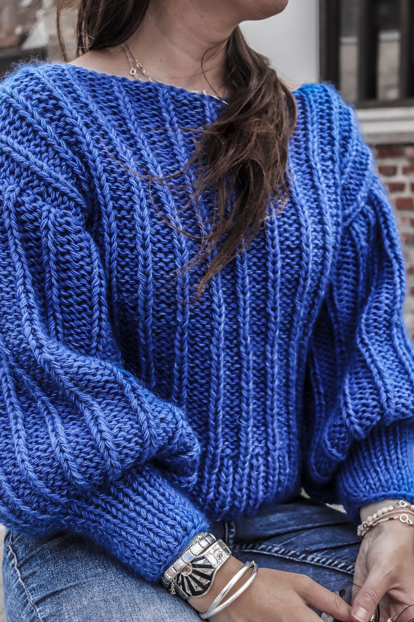 Knitting pattern NETTIE SWEATER - oversized chunky sweater with special sleeves