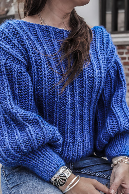 Knitting pattern NETTIE SWEATER - oversized chunky sweater with special sleeves