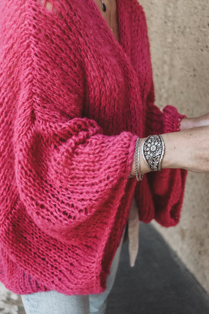 Breipatroon KNITTED KIMONO - oversized kimono met wijde mouwen